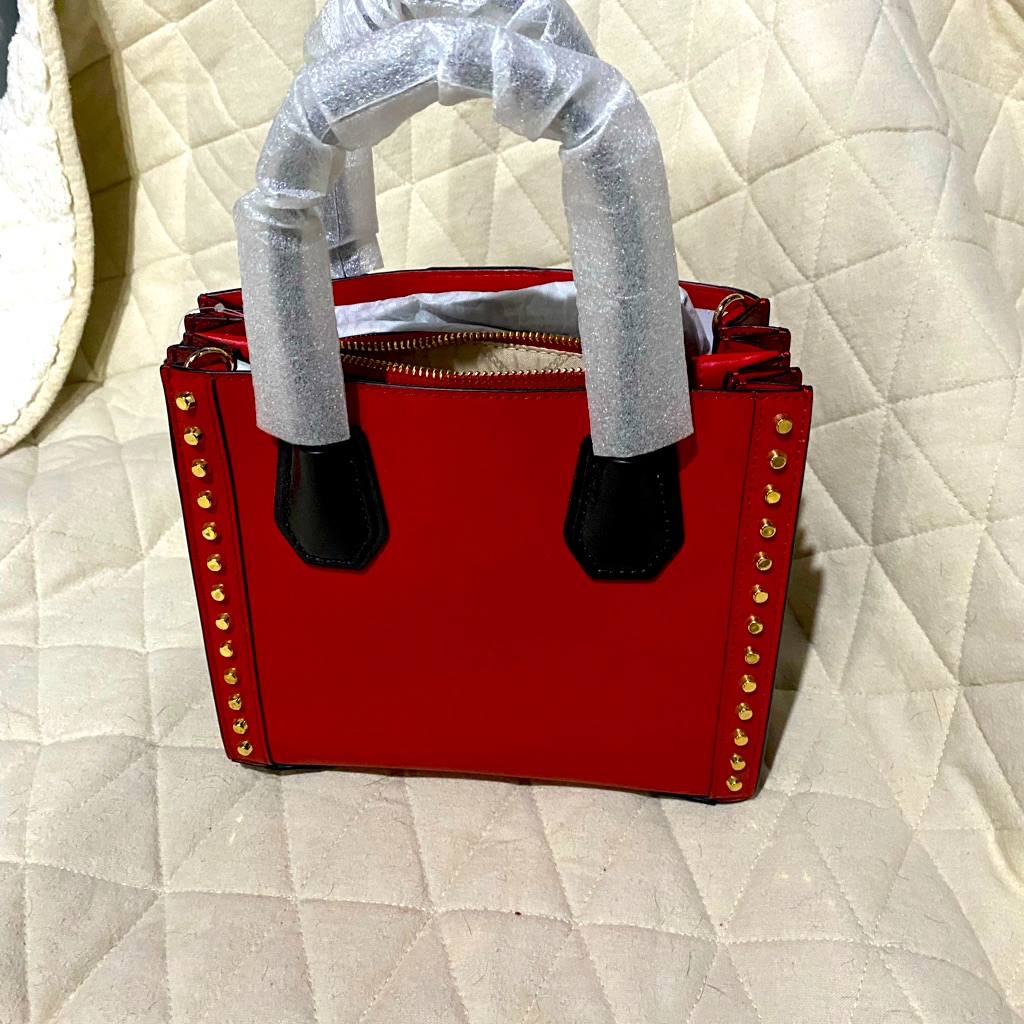 Michael Kors Mercer Medium Studded Leather Accordian Bag